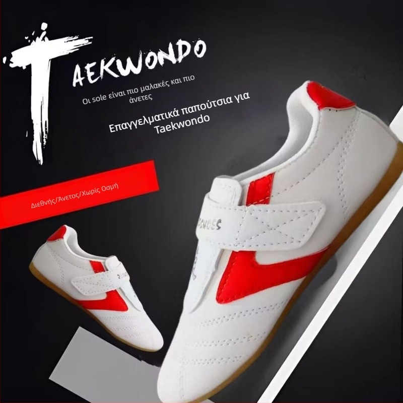 Παπούτσια Taekwondo για προπονήσεις ενηλίκων (άνδρες) + Διαπνοή, Ελαφριά, Αντιολισθητικά + Άνω: Συνθετικό Δέρμα; Σόλα: TPR