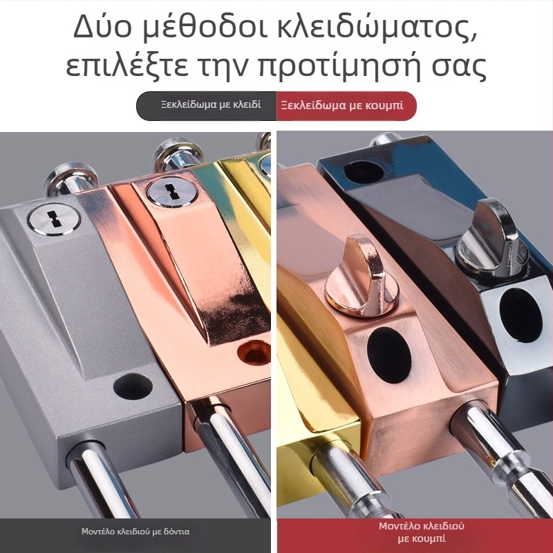 Κλειδαριά πόρτας περιστροφική για πόρτες με πλαίσιο από γυαλί — κράμα αλουμινίου, βαριά αντοχή, μοντέλο DT-C308, μοντέρνος σχεδιασμός