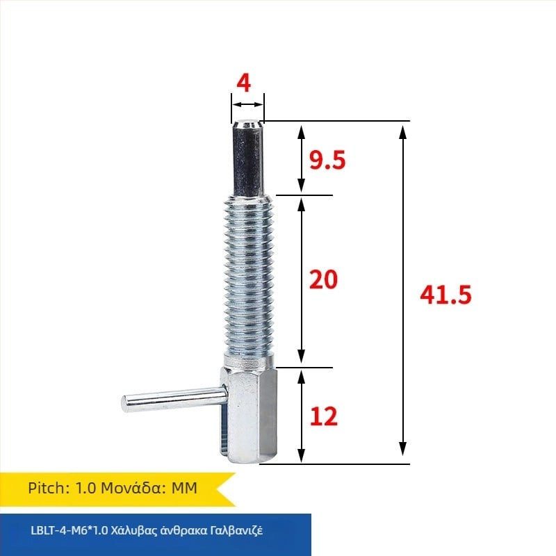 L-σχήματος knob plunger indexing pin, πρότυπο LBLT/LBLTS, γυαλισμένη επιφάνεια, Precision aiming