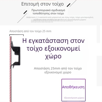 Οικουμενικό στήριγμα τηλεόρασης τοίχου – Μοντέλο 019, σιδερένια κατασκευή, ικανότητα φόρτωσης 15 kg+, Περιλαμβάνονται εξαρτήματα στήριξης