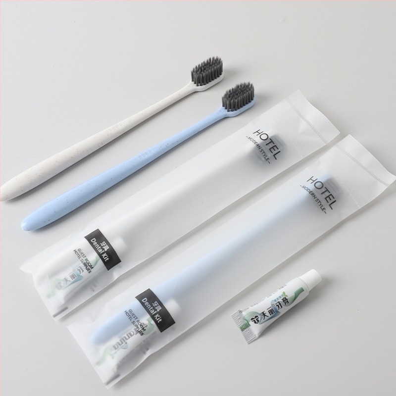 Οδοντόβουρτσα μίας χρήσης με απαλές τρίχες και άνθρακα από μπαμπού για ενήλικες; βιοδιασπώμενο, σχέδιο 69850.