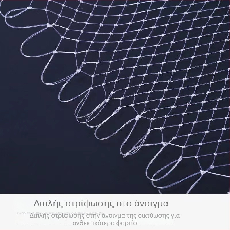 Δίκτυο προσγείωσης για ψάρεμα, χειροποίητο νάιλον δίχτυ με μάτι 1 cm, βαθύτερο σχέδιο, αντι-αγκίστρι