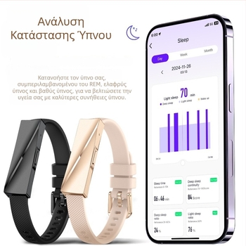 DS01 Έξυπνο βραχιόλι με παρακολούθηση καρδιακού ρυθμού, ανίχνευση οξυγόνου στο αίμα, παρακολούθηση ύπνου, 15–21 ημερών διάρκεια μπαταρίας, αδιάβροχο