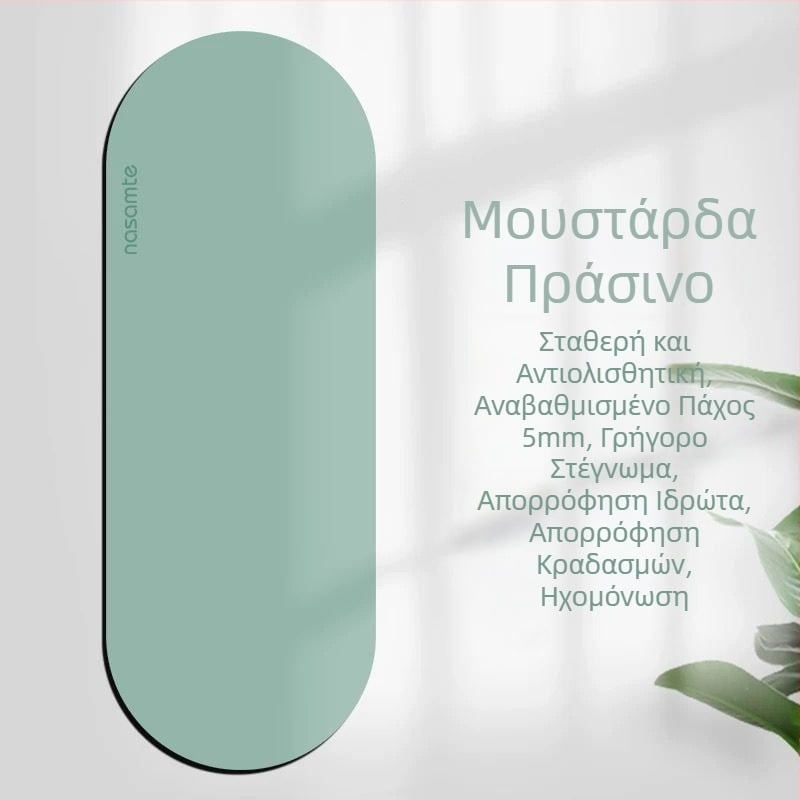Πυκνωμένο οβάλ γιόγκα ματ από καουτσούκ με αντιολισθητική επιφάνεια, κατάλληλο για γιόγκα στούντιο και προπονήσεις, ήσυχο.