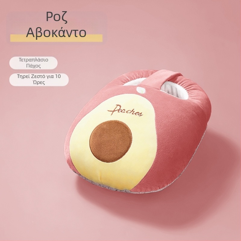 Παντόφλες θέρμανσης με επαναφορτιζόμενη θέρμανση USB — επάνω μέρος από γνήσιο δέρμα, σόλα από καουτσούκ, θερμαινόμενοι πάτοι