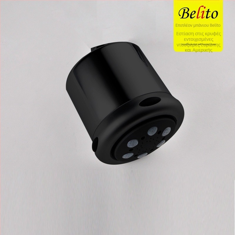 Κρυφό εντοιχισμένο σύστημα ντους με σώμα από χαλκό, εγκατάσταση σε τοίχο, βαλβίδα ανάμειξης ζεστού/κρύου, ακροφύσιο εξοικονόμησης νερού, μοντέλο 001