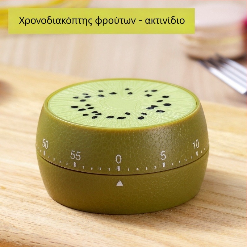 Μηχανικός χρονοδιακόπτης κουζίνας με διπλή οθόνη, στρογγυλό πλαστικό περίβλημα