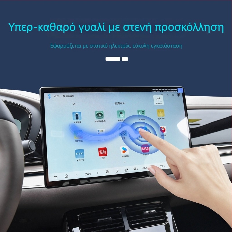 Cadillac CT6 Προστατευτικό εσωτερικού οθόνης από θερμοσκληρυμένο γυαλί και κάλυμμα αεραγωγών κλιματισμού – Κεντρικό κονσόλο/πλοήγηση