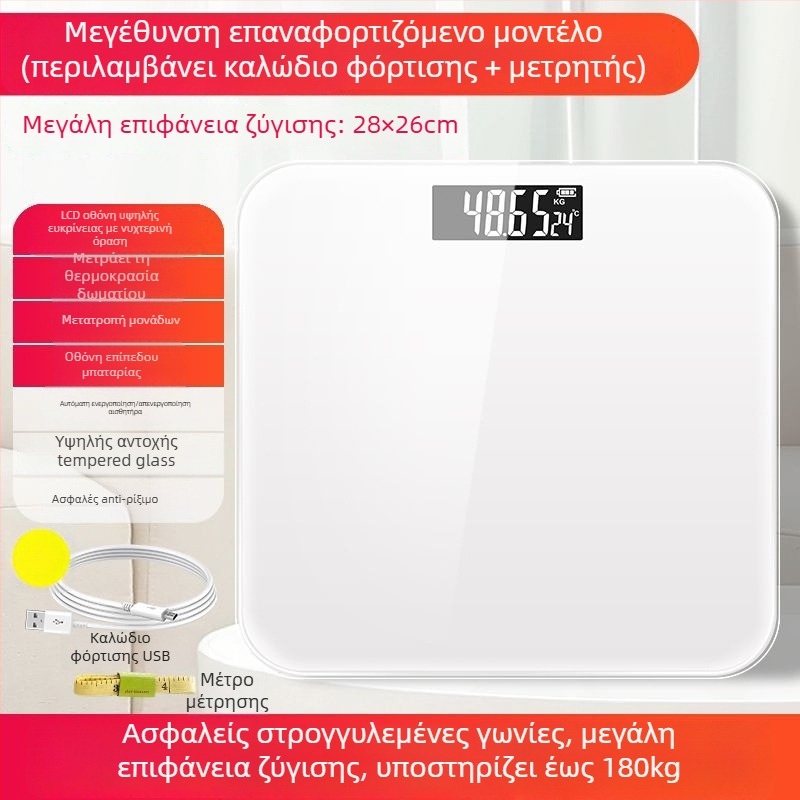 Ηλεκτρονική ζυγαριά σώματος για ενήλικες; γενική χρήση; μέγιστη χωρητικότητα: 1; τροφοδοσία: λεπτομέρειες