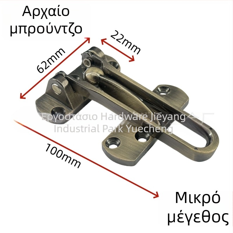 Κλειδαριά πόρτας από κράμα ψευδαργύρου, αντικλοπή, ηλεκτροπλαστικό φινίρισμα, μοντέρνο μινιμαλιστικό στυλ