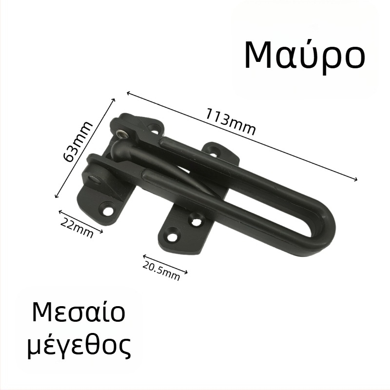 Κλειδαριά πόρτας από κράμα ψευδαργύρου, αντικλοπή, ηλεκτροπλαστικό φινίρισμα, μοντέρνο μινιμαλιστικό στυλ