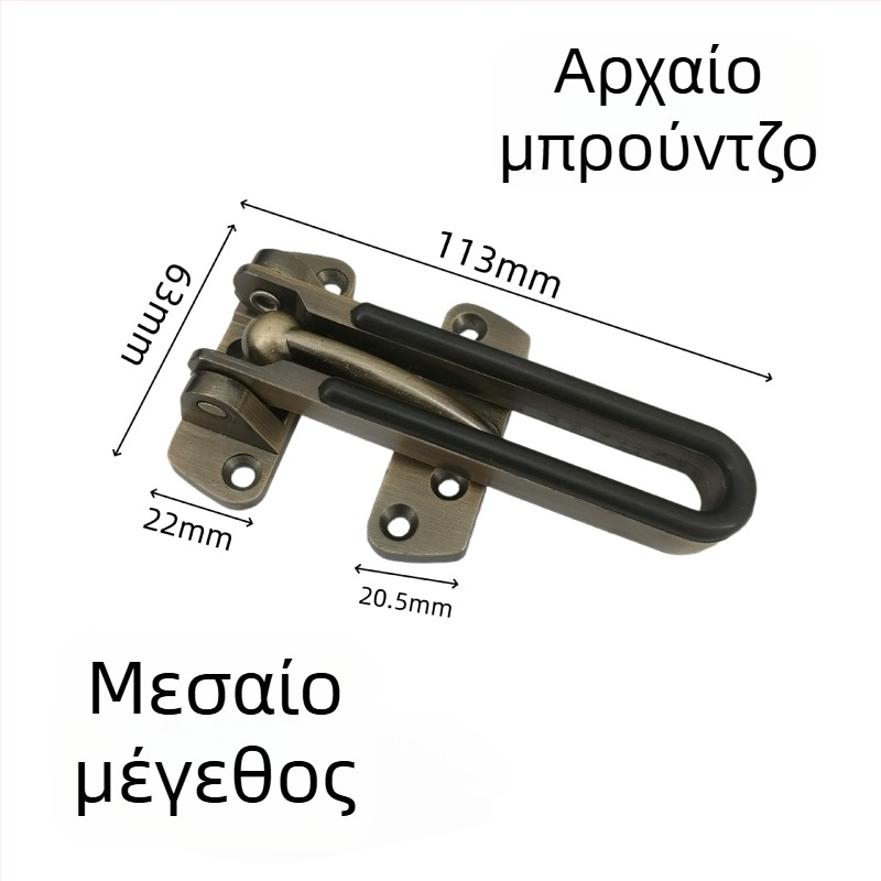 Κλειδαριά πόρτας από κράμα ψευδαργύρου, αντικλοπή, ηλεκτροπλαστικό φινίρισμα, μοντέρνο μινιμαλιστικό στυλ