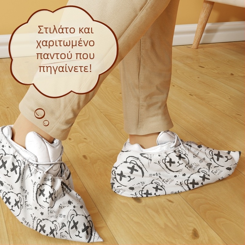 Κάλυμμα παπουτσιών, παχύτερο και ανθεκτικό στη φθορά από μη υφαντό ύφασμα, για εσωτερική χρήση σε καθαρά δωμάτια, πολλαπλής χρήσης