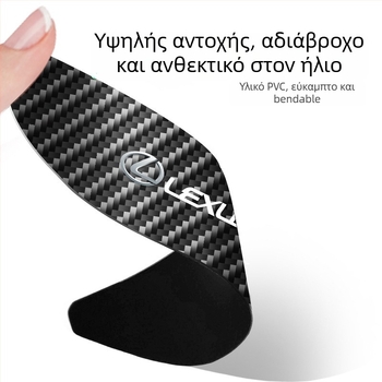 Αντιβροχική ασπίδα για τον καθρέφτη οπισθοπορείας, ανθρακονήματα, μάρκα Ride Sharp, χωρίς τροποποιήσεις