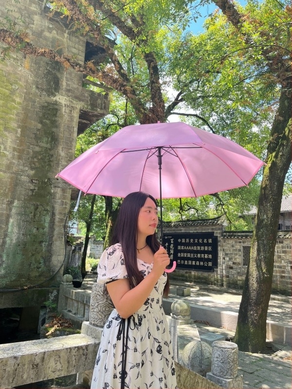 Ομπρέλα διαφήμισης με μακριά λαβή και λογότυπο, κάλυμμα από πλαστικό 210T, 8 μεταλλικά τόξα από σίδηρο, άξονας από ατσάλι, αυτόματη έναρξη ανοίγματος