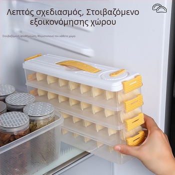 Οικιακό κουτί αποθήκευσης για ντιμλίνια, τροφίμου ποιότητας, με στενό σφράγιση, κουτί συντήρησης για κατάψυξη στην κουζίνα