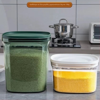 Κουτί αποθήκευσης ρυζιού με προστασία από υγρασία και έντομα, υλικό PET, χωρητικότητα άνω των 10 L, μάρκα Honey Daozi