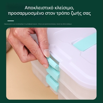 Κουτί αποθήκευσης dumplings με πολλαπλά επίπεδα, από φιλικό προς τα τρόφιμα πλαστικό, συμβατό με κατάψυξη και ψύξη, μοντέρνος μινιμαλιστικός σχεδιασμός