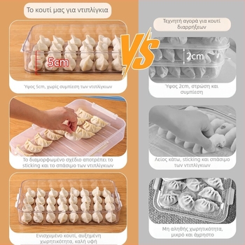 Πολυεπίπεδη θήκη για ντιμπλίνγκ για οικιακό ψυγείο, πλαστικό τροφίμων, μεγάλης χωρητικότητας για κατάψυξη