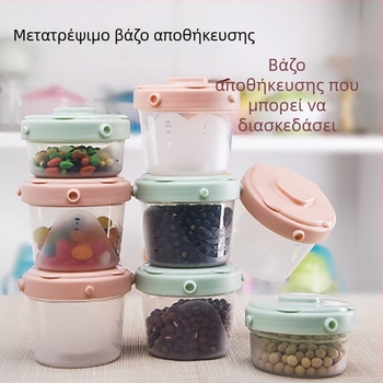 Mother Rabbit φορητή θήκη για γάλα σε σκόνη και βρεφικά τρόφιμα, πτυσσόμενη, σφραγισμένη, με τρία επίπεδα