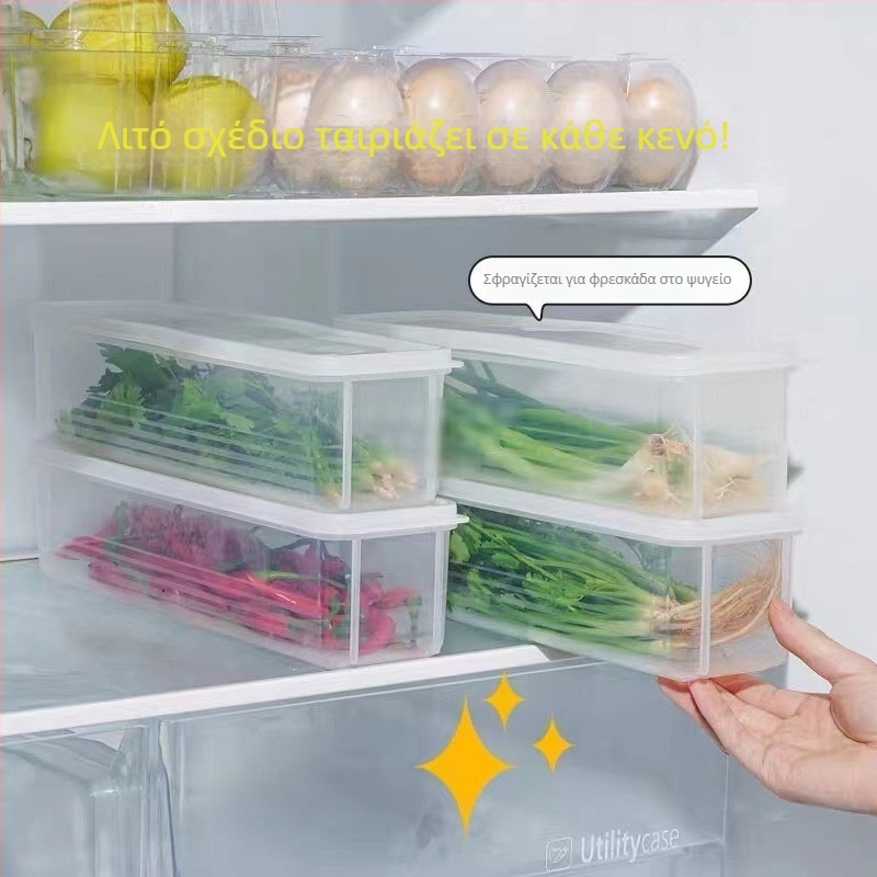 Πλαστικό δοχείο αποθήκευσης με σφράγιση, διατήρηση φρεσκάδας, απλός μοντέρνος σχεδιασμός, μοντέλο 1