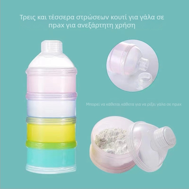 Anpei τριών επιπέδων δοχείο για βρεφικό γάλα, φορητή αεροστεγής αποθήκευση για εξορμήσεις, AP3112, κατάλληλο από τη γέννηση έως 3 ετών