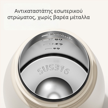 Παιδικό θερμικό κύπελλο από ανοξείδωτο 316, εξωτερικό περίβλημα σιλικόνης, μόνωση 6-12 ωρών, με λαβή και καλαμάκι, cartoon σχέδιο