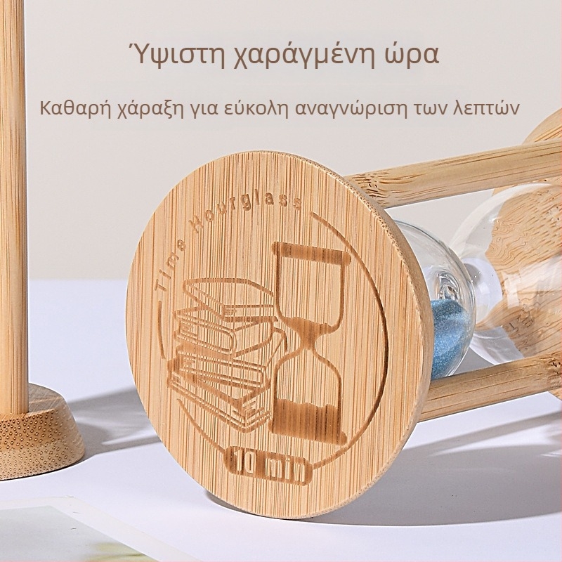 Φωτεινή κλεψύδρα για παιδιά, ανθεκτική στις πτώσεις, φυσητό μποροσιλικό γυαλί, 3/5/10/30 λεπτά, διακοσμητικό με ρευστό άμμο