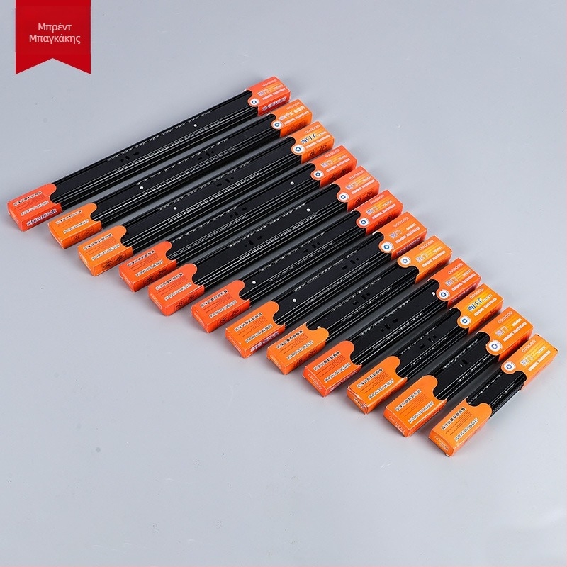 Οδηγός συρταριού από ατσάλι ψυχρής έλασης, με αποσβεστήρα και οδηγό με μπίλιες, τριών τμημάτων