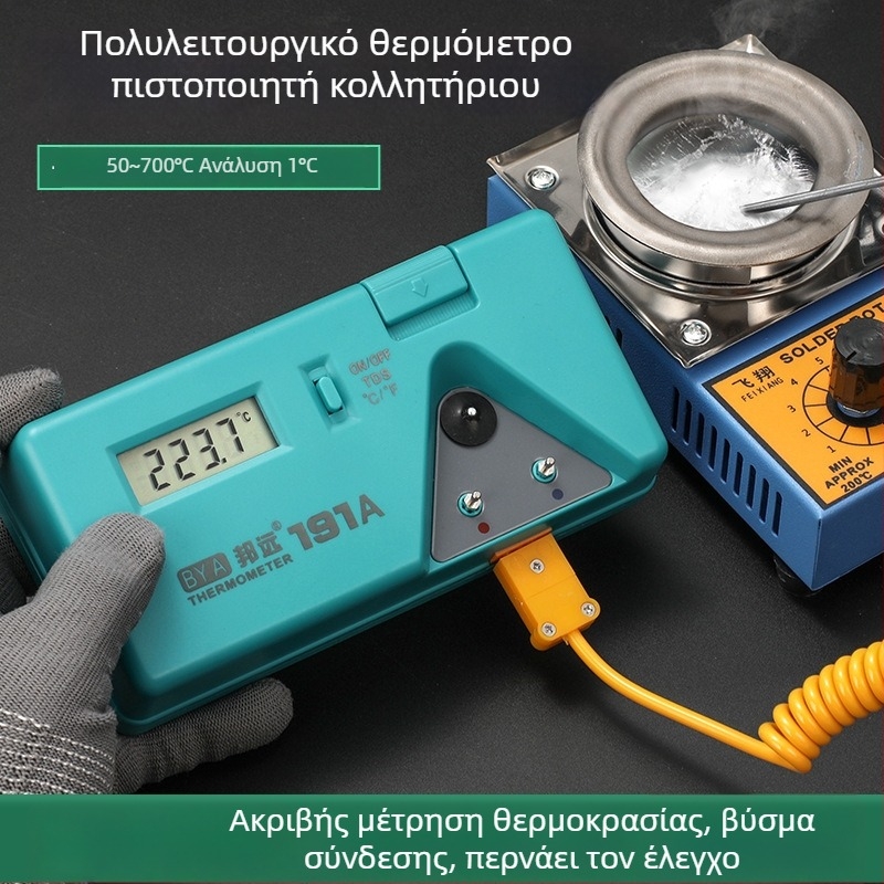 BY191A Μετρητής θερμοκρασίας άκρου κολλητήριου, συγκόλληση, πολυλειτουργικός θερμόμετρο φούρνου κασσίτερου