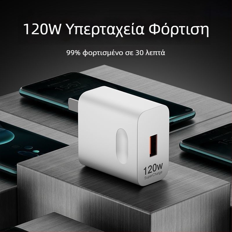 Imbeidi 120W γρήγορος φορτιστής για Huawei Mate50 με καλώδιο 6A