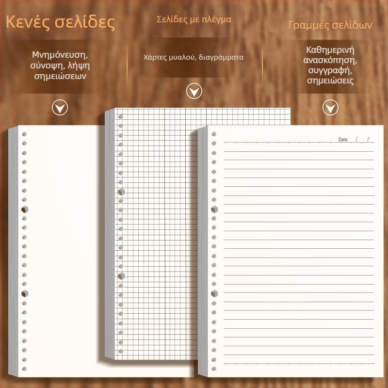 Σημειωματάριο Bai shuo — Δέσιμο με φύλλα ξεχωριστά, εξώφυλλο από χαρτί, Dowling χαρτί, 80 g/m², 50–100 σελίδες