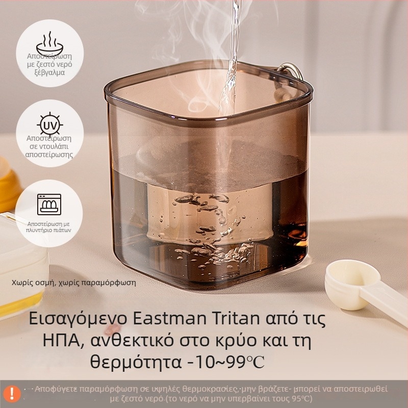 Τριτάν Κουτί Γάλακτος σε Σκόνη, Φορητό Σφραγισμένο Δοχείο για Γάλα σε Σκόνη Εν Κινήσει, Αδιάβρονο για Βρέφη, Κατάλληλο από Νεογέννητα έως 3 Ετών