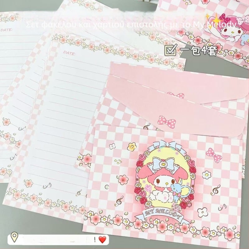 Σετ επιστολόχαρτου και φακέλων με παράθυρο, ρομαντικό χειρόγραφο δώρο για τη γιορτή του Αγίου Βαλεντίνου, Αριθμός μοντέλου 3/b6, χαρτί