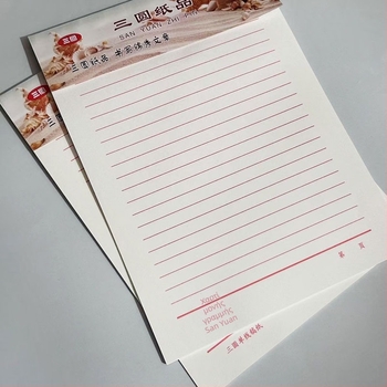 Χαρτί μονής γραμμής για γράψιμο, μάρκα Three Circles, υλικό: χαρτί, κωδικός προϊόντος: Single line-letter paper, μοντέλο: Single line letter paper, στυλ: κινέζικος φάκελος