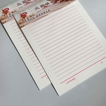 Χαρτί μονής γραμμής για γράψιμο, μάρκα Three Circles, υλικό: χαρτί, κωδικός προϊόντος: Single line-letter paper, μοντέλο: Single line letter paper, στυλ: κινέζικος φάκελος