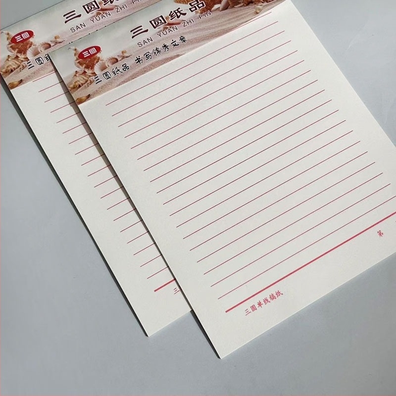 Χαρτί μονής γραμμής για γράψιμο, μάρκα Three Circles, υλικό: χαρτί, κωδικός προϊόντος: Single line-letter paper, μοντέλο: Single line letter paper, στυλ: κινέζικος φάκελος
