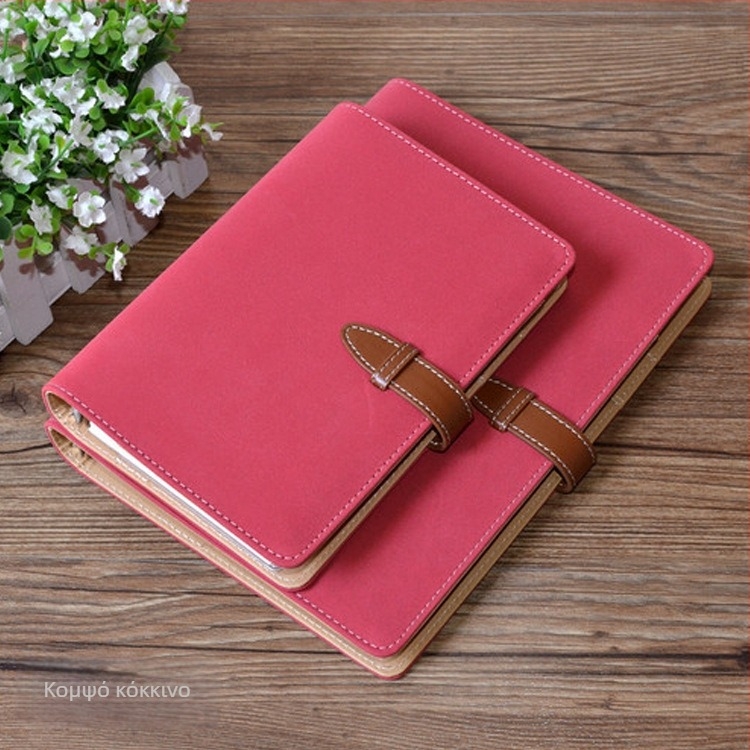 Ημερολόγιο YH113 με εξώφυλλο από συνθετικό δέρμα, χαλαρή δέση με φύλλα, χαρτί 80 g/m², 100–200 σελίδες