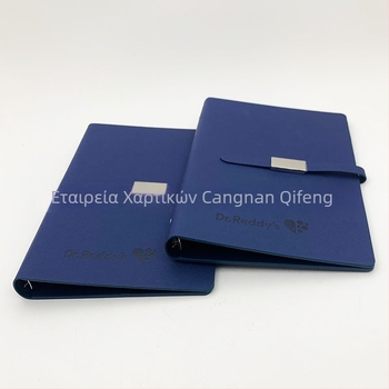 Σημειωματάριο με επένδυση από συνθετικό δέρμα, σπειροειδές δέσιμο, προσαρμοσμένο ανάγλυφο λογότυπο, Dowling χαρτί διπλό offset, 80 g/m²