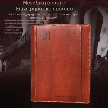 Σημειωματάριο με κάλυμμα από τεχνητό δέρμα, δέσιμο κόλλας, χαρτί 80 g/m², 100-200 σελίδες, μοντέλο YH116.