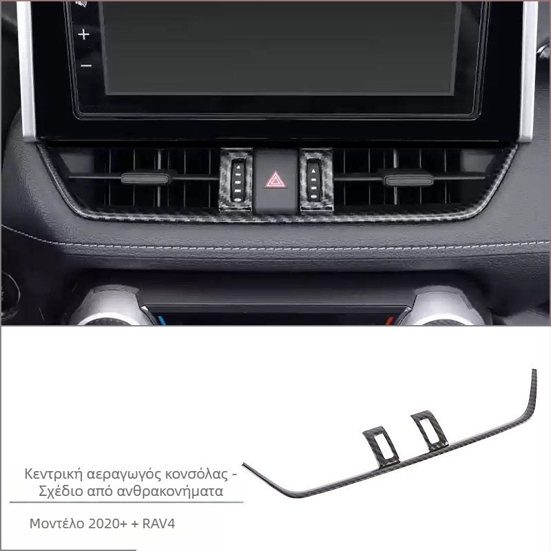 ABS εσωτερικό κιτ βελτίωσης για Toyota RAV4 RongFang — ολοκληρωμένος μορφοποιημένος κεντρικός πίνακας κονσόλας, θήκη ποτηριού και πάνελ διακοπτών