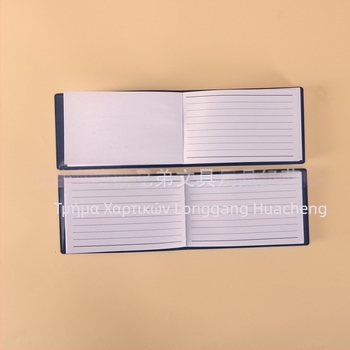 Μικρό φορητό σημειωματάριο εργασίας με PU δερμάτινο κάλυμμα και θερμοτυπία λογότυπου; κόλληση με κόλλα; 80 γρ offset χαρτί; παχύτερος εσωτερικός πυρήνας; δυνατότητα εκτύπωσης λογότυπου