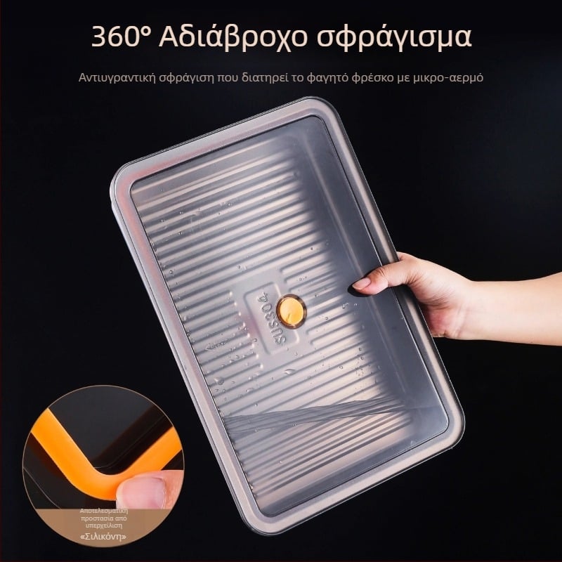Nerūdijančio plieno stačiakampė dėžutė maisto laikymui, sandari, talpa 3,1–4 L, nešiojama