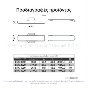 Αδιάβροχος πίνακας αναγνώρισης καλωδίων με διαφανή ετικέτα-δέτης, συμβατός με μοντέλα 3010/3020/4010/4020, PP υλικό, για μετρητικό εξοπλισμό.