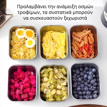 Ορθογώνια θήκη διατήρησης τροφίμων για πικνίκ και οικιακή χρήση, με σφραγισμένο καπάκι, κατάλληλη για φούρνο μικροκυμάτων, μονόστρωτη