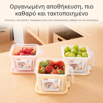 Δίπλευρο δοχείο αποστράγγισης για κρεμμύδι, σκόρδο και τζίντζερ - 1-2 L, πλαστικό, τετράγωνο σχήμα