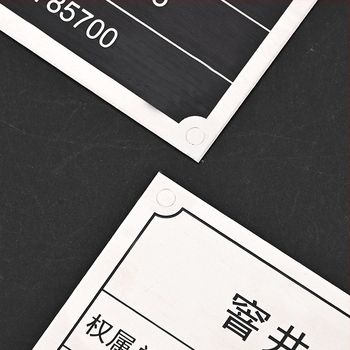 Μεταλλικά σήματα γραφείου, προσαρμοζόμενα από ανοξείδωτο ατσάλι, με τελειώματα Silk Screen/χάραξη/βούρτσισμα/σφράγιση, καθολική χρήση