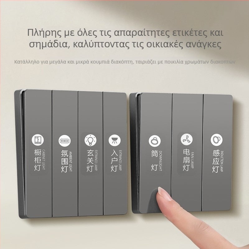 Κάλυμμα διακόπτη φωτισμού με φωτεινό δείκτη, διακοσμητικό αυτοκόλλητο τοίχου, πολυτελές στιλ, προσαρμογή διαθέσιμη