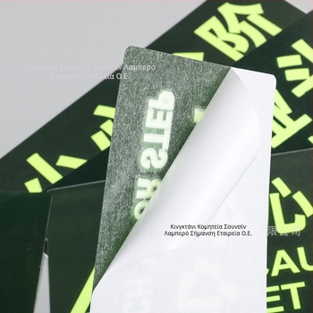 Σήμα έκτακτης εκκένωσης με φωτιζόμενο PVC – αδιάβροχο και ανθεκτικό στη φθορά, με ανακλαστική επιφάνεια για δημόσιους χώρους; περιεχόμενο: ασφαλής έξοδος