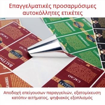 Ρολό εκτύπωσης αυτοκόλλητων ετικετών, κυκλικού σχήματος, ματ φιλμ, εύθραυστο χαρτί, αποσπώμενο κόλλημα, μοντέλο KY-1102
